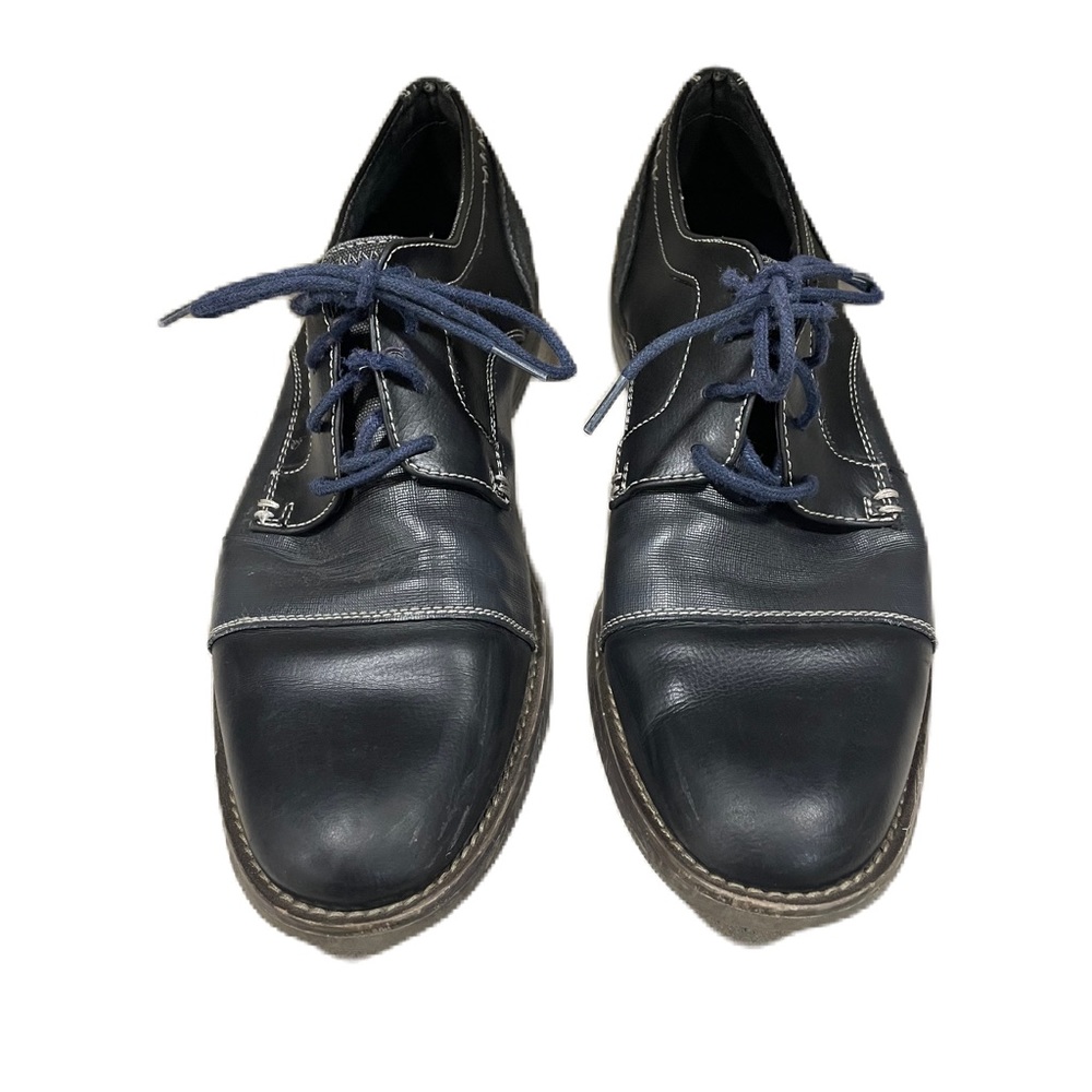 Blue Leather An Original Penguin Men's Dress Shoes Size 11 Suede Heel Lace Up